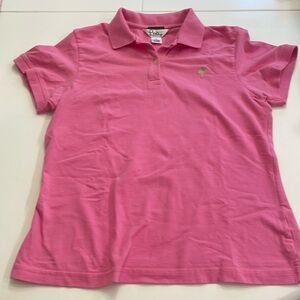 Lilly Pulitzer Polo shirt Womaen Medium Pink 96% Cotton 4% spandex